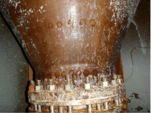 Bottom cone of hardwood upflow tower